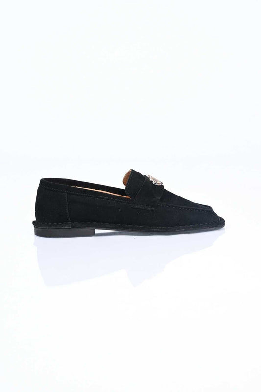 Bestello Genuine Leather Loafer with Buckle, Slip-On, Thermo Sole 332-25518 Women's Shoes