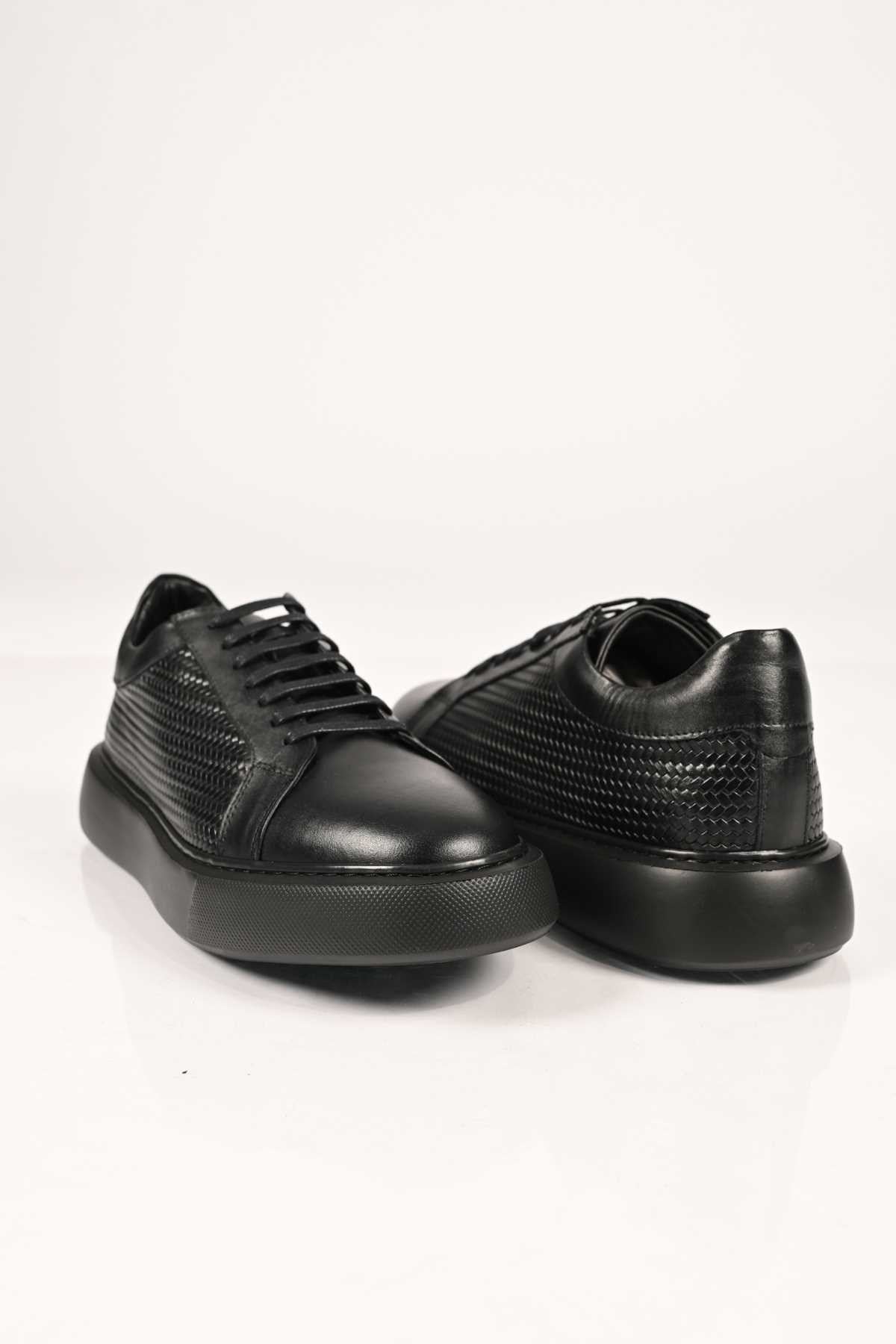 Bestello Lace-Up Genuine Leather Sneakers with EVA Sole 174-22053 Men's Shoes