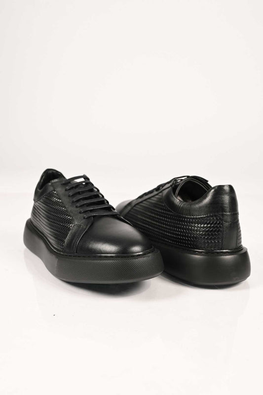 Bestello Lace-Up Genuine Leather Sneakers with EVA Sole 174-22053 Men's Shoes