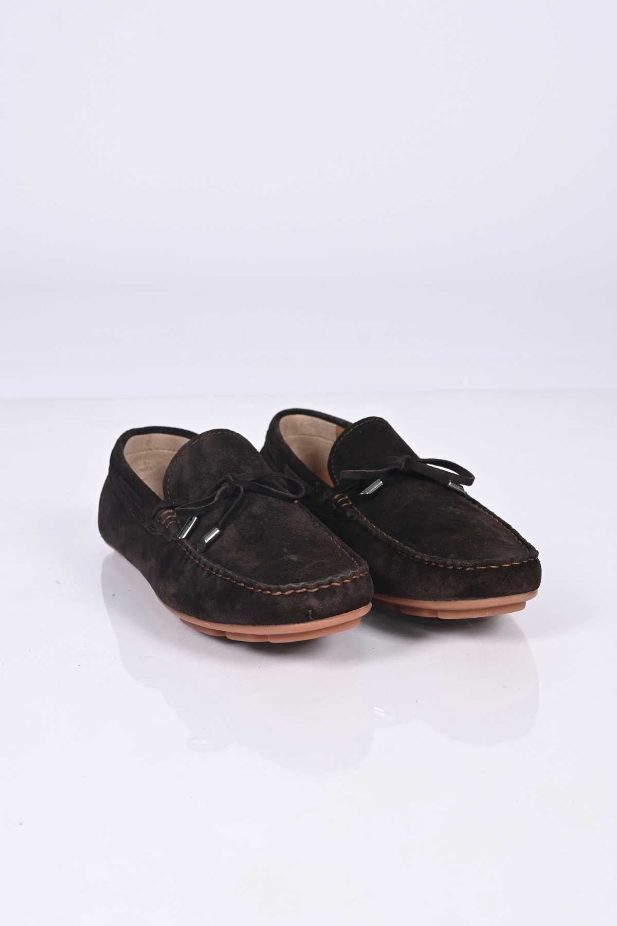 Bestello Slip-On Loafers with Bow, Polyurethane Sole, Genuine Leather, 028-1041 Men's Shoes