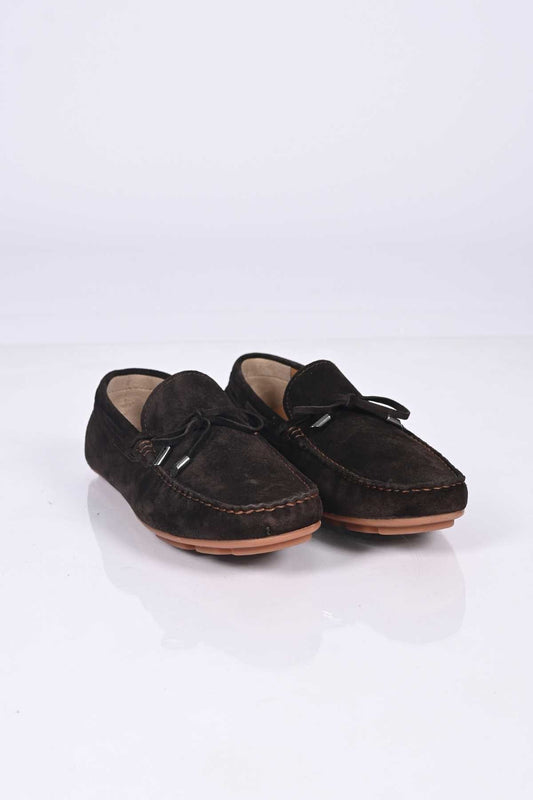 Bestello Slip-On Loafers with Bow, Polyurethane Sole, Genuine Leather, 028-1041 Men's Shoes