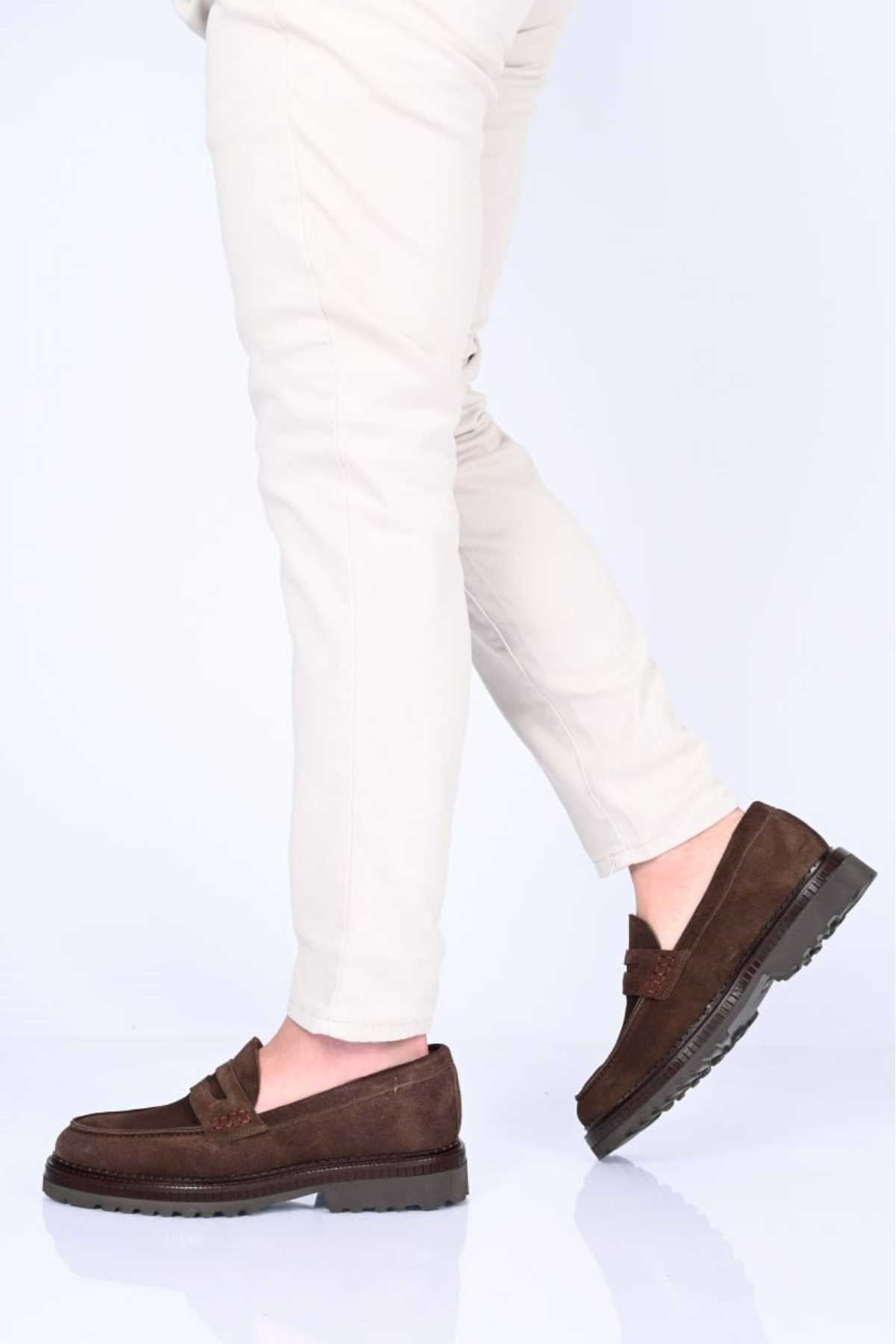 Bestello Slip-On Genuine Leather Loafers with EVA Sole 174-802 Men's Shoes