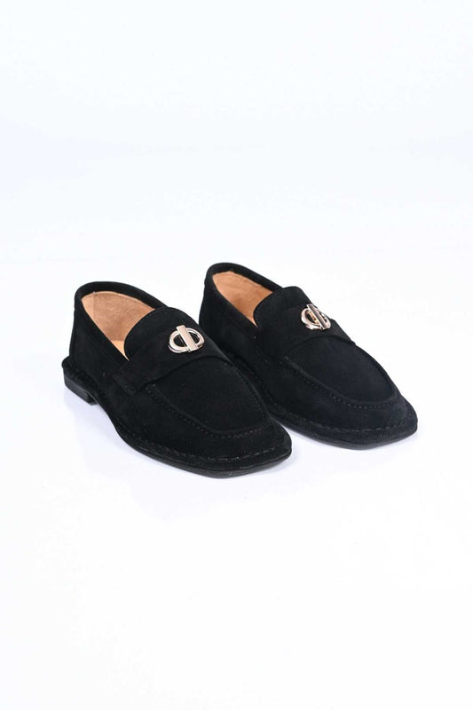 Bestello Genuine Leather Loafer with Buckle, Slip-On, Thermo Sole 332-25518 Women's Shoes
