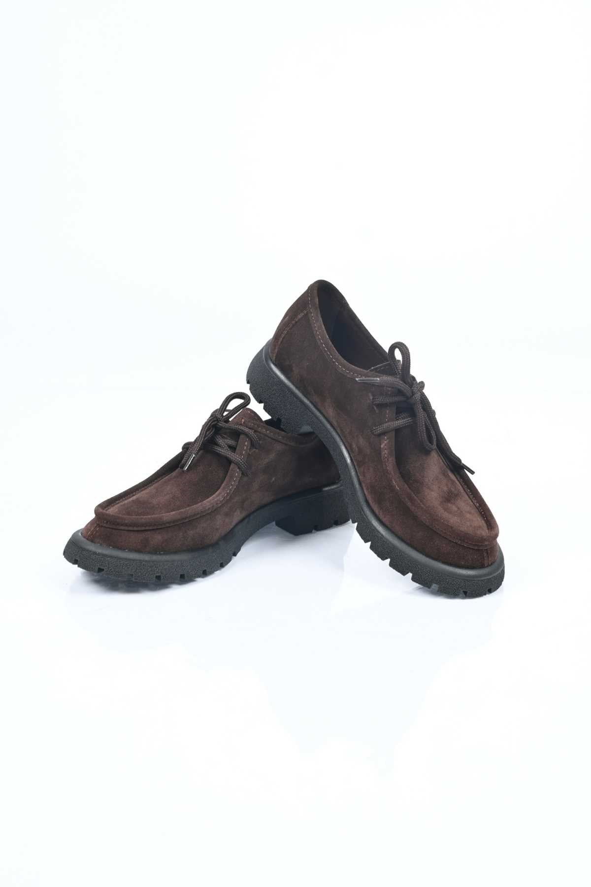Bestello Lace-Up Genuine Leather Loafers with Thermo Sole 345-4247 Women's Shoes