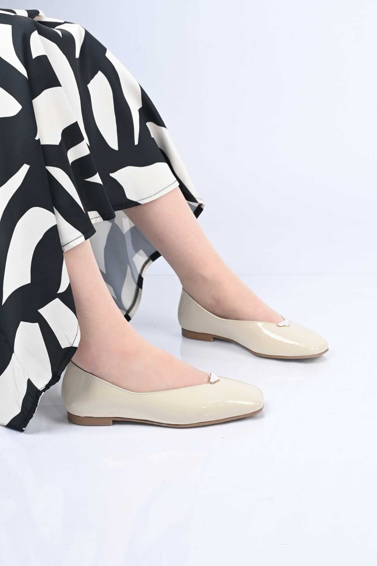 Bestello Genuine Leather Slip-On Ballet Flats with Buckle and Jurdan Sole 342-014 Women's Shoes