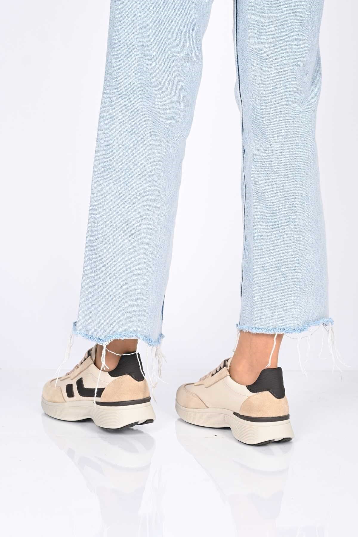 Bestello Lace-Up Genuine Leather Sneakers with Thermo Sole 338-7102 Women's Shoes