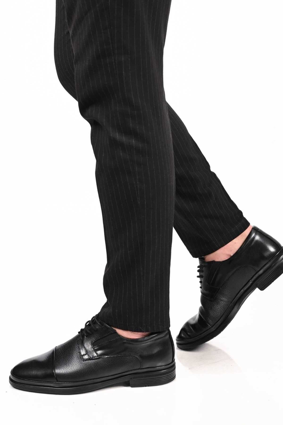 Bestello Lace-Up Genuine Leather Comfort Shoes with Rubber Sole 333-1490 Men's Shoes