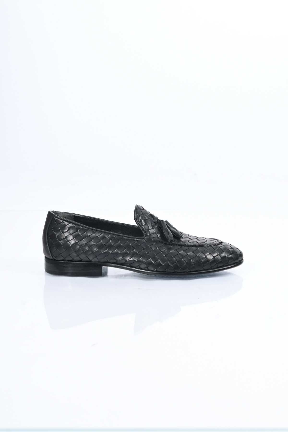 Bestello Slip-On Tassel Braided Genuine Leather Classic Shoes with Neolite Sole 333-2357 Men's Shoes