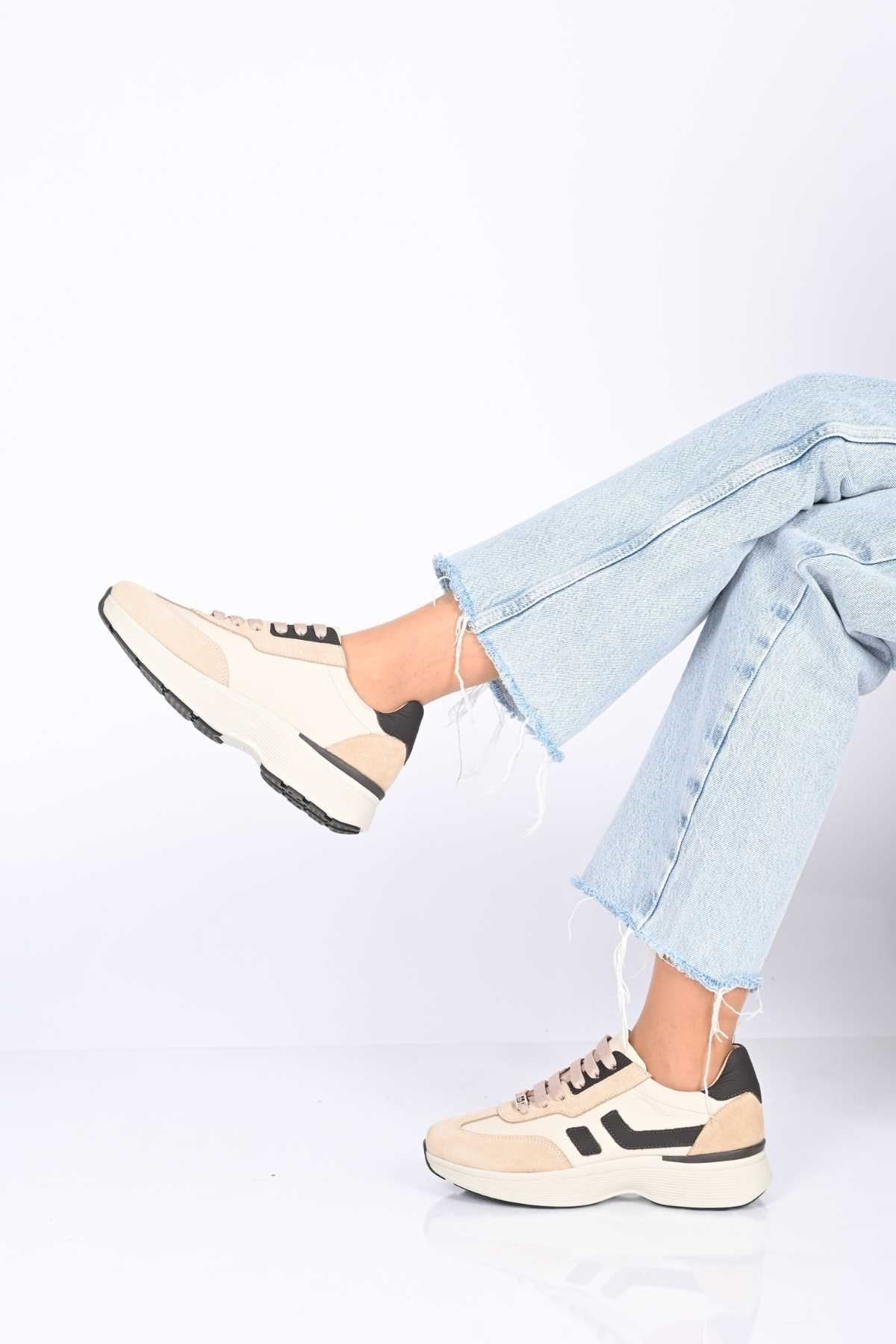 Bestello Lace-Up Genuine Leather Sneakers with Thermo Sole 338-7102 Women's Shoes