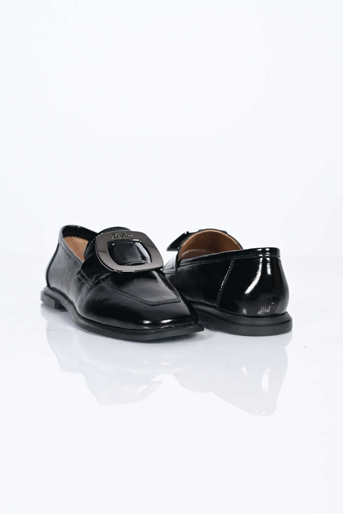 Bestello Genuine Leather Loafer with Buckle, Slip-On, TPU Sole 332-25050 Women's Shoes