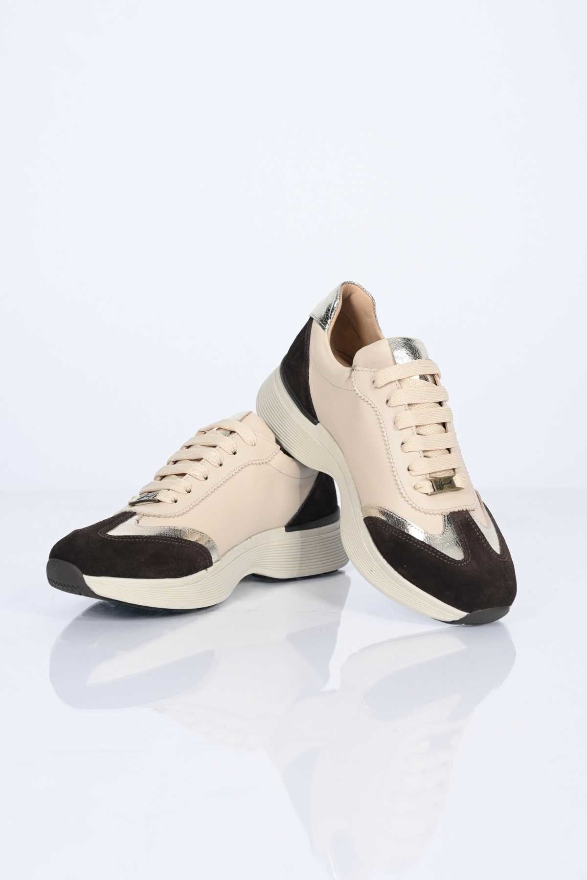 Bestello Lace-Up Genuine Leather Sneakers with Thermo Sole 338-7109 Women's Shoes