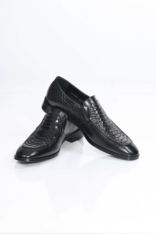 Bestello Slip-On Genuine Python Leather Classic Shoes with Leather Sole 333-28705 Men's Shoes