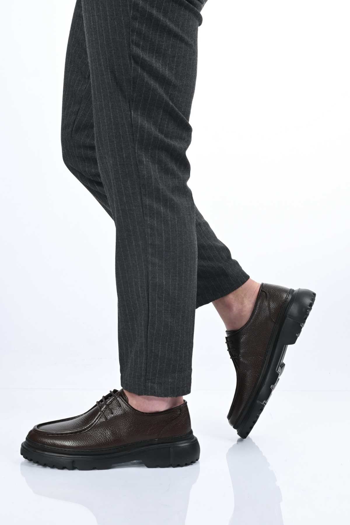 Bestello Lace-Up Genuine Leather Casual Men's Shoes with EVA Sole 179-100