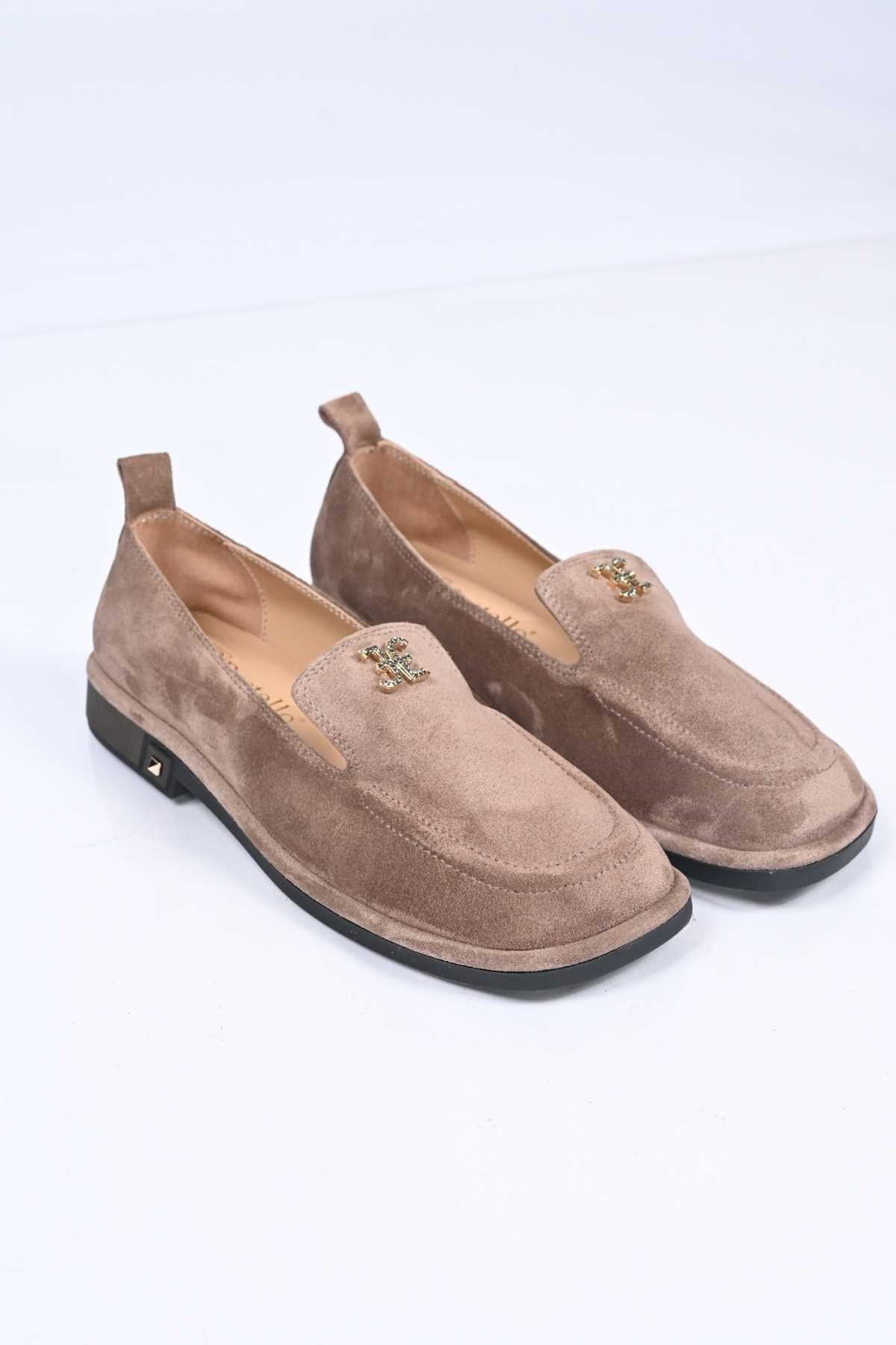 Bestello Genuine Leather Loafer Women's Shoes 340-2007 with Buckle, Slip-On, Thermo Sole