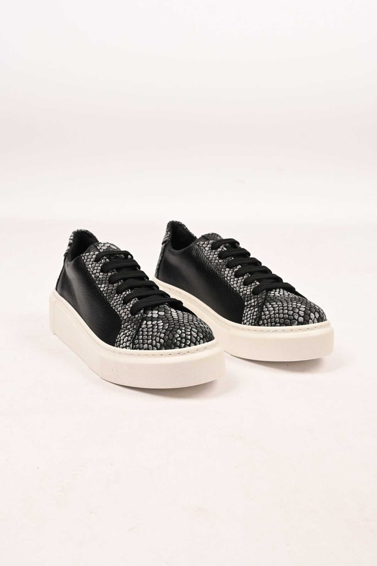Bestello Lace-Up Genuine Leather Sneakers with Poly Sole, 101-5022-09-26K Women's Shoes