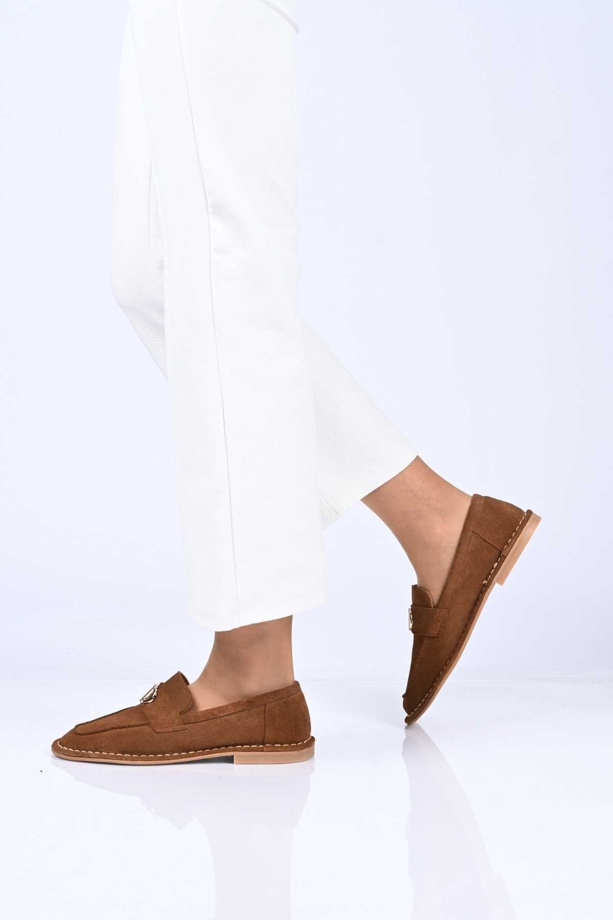 Bestello Genuine Leather Loafer with Buckle, Slip-On, Thermo Sole 332-25518 Women's Shoes