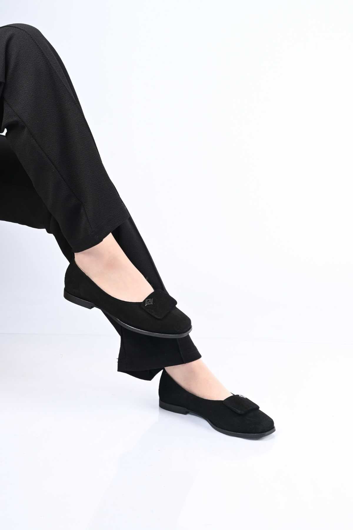 Bestello Genuine Leather Ballet Flats with Buckle, Laceless, Jurdan Sole 343-089-110 Women's Shoes