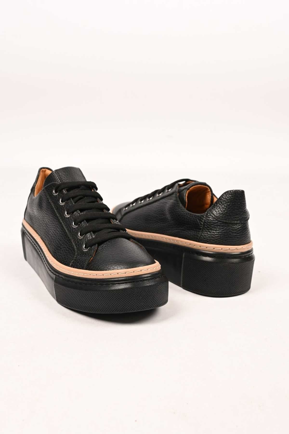 Bestello Lace-Up Genuine Leather Casual Women's Shoes with Poly Sole 334-5022-09 Women's Shoes