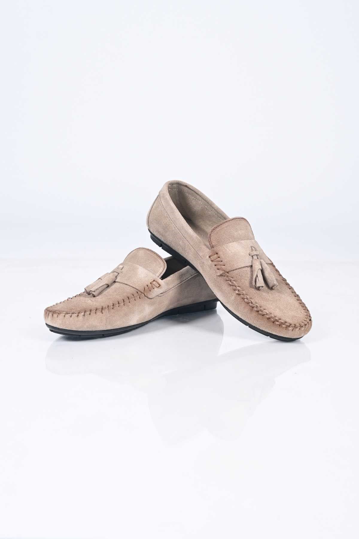 Bestello Genuine Leather Loafers for Men, Slip-On with Tassels and Polyurethane Sole, Model 028-2022-26Y