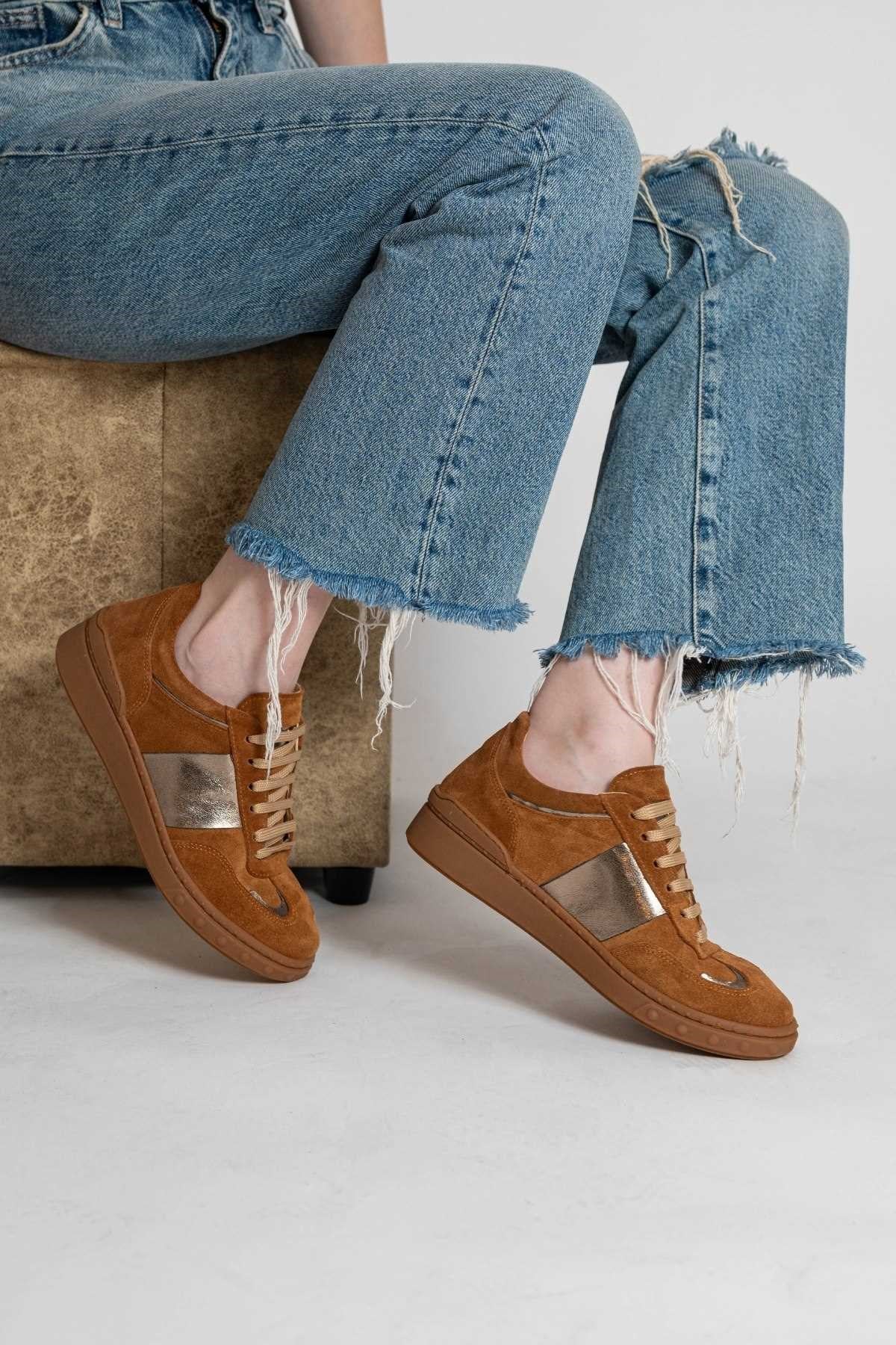 Bestello Women's Lace-Up Rubber-Soled Sneakers 101-GUMK-01 Women's Shoes