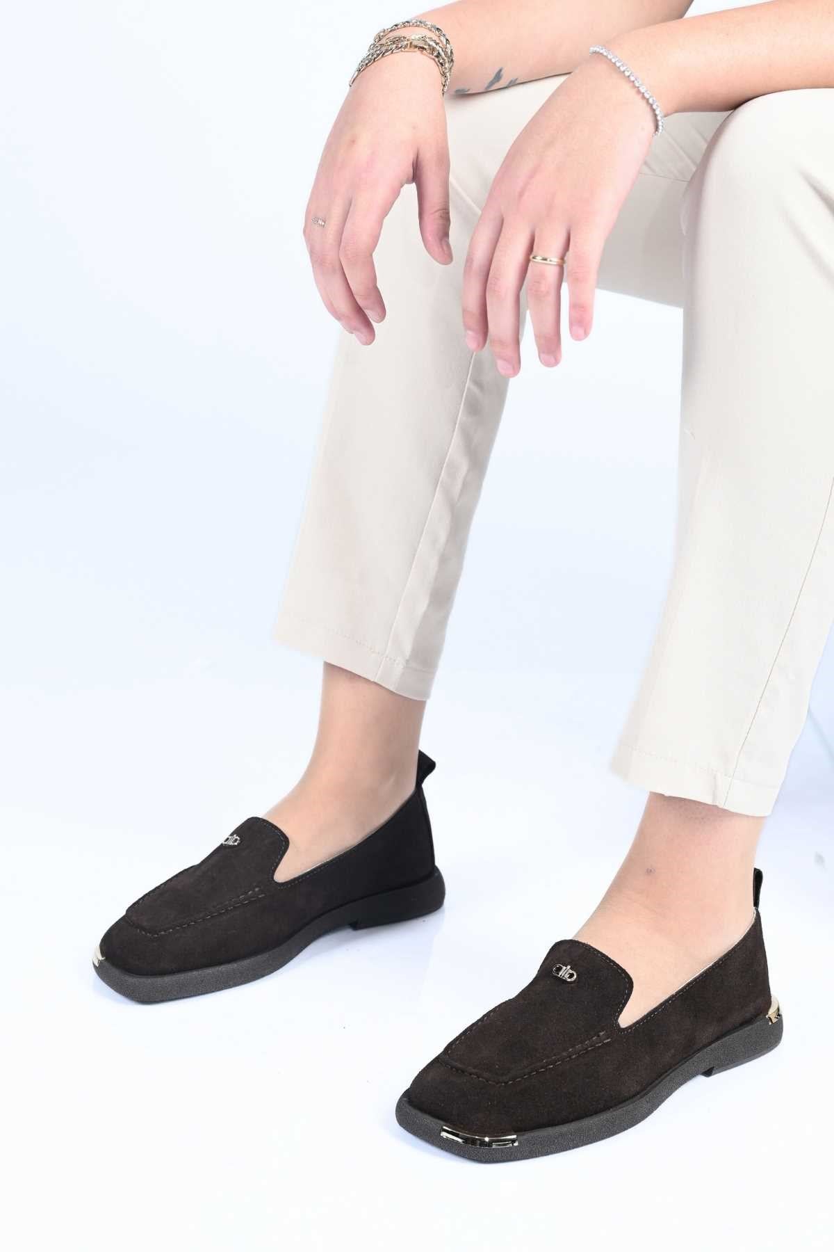 Bestello Slip-On Loafer with Buckle Detail, Thermo Sole, Genuine Leather, 338-7086 Women's Shoes