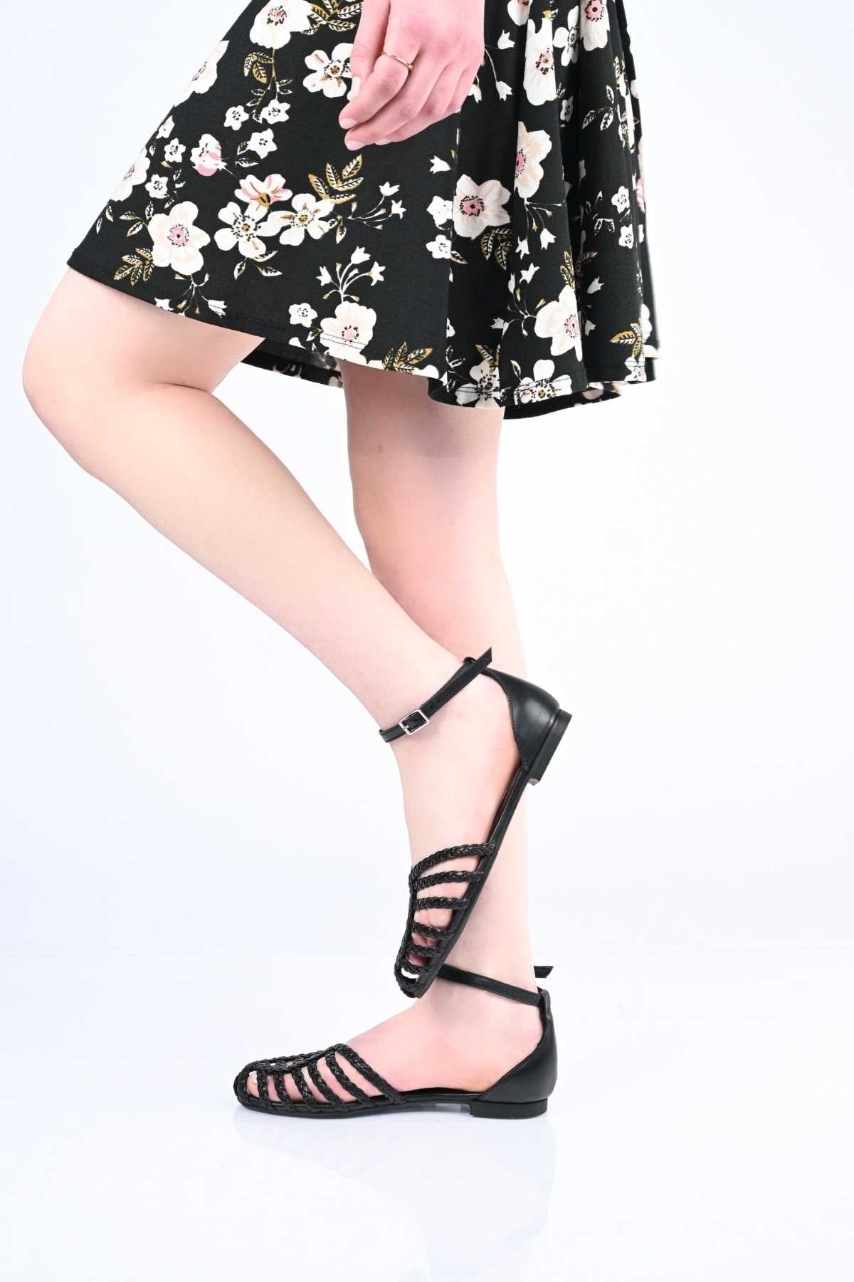 Bestello Braided TPU Sole Genuine Leather Closed-Back Sandal 344-114-261002 Women's Sandal