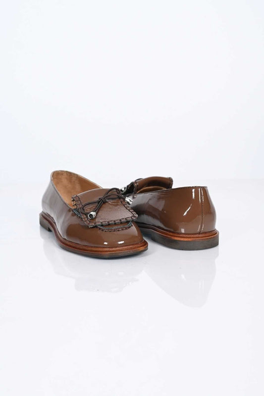 Bestello Laceless Loafer with Saddle Detail, Genuine Leather, Patent Finish, Jurdan Sole, 332-26146 Women's Shoes