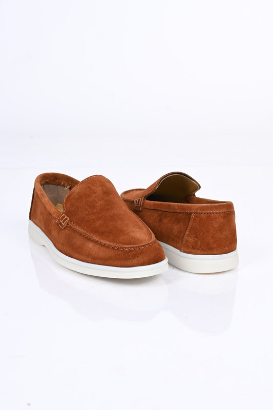 Bestello Slip-On Genuine Leather Loafers with Rubber Sole 028-2000 Men's Shoes