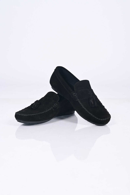Bestello Genuine Leather Loafers for Men, Slip-On with Tassels and Polyurethane Sole, Model 028-2022-26Y