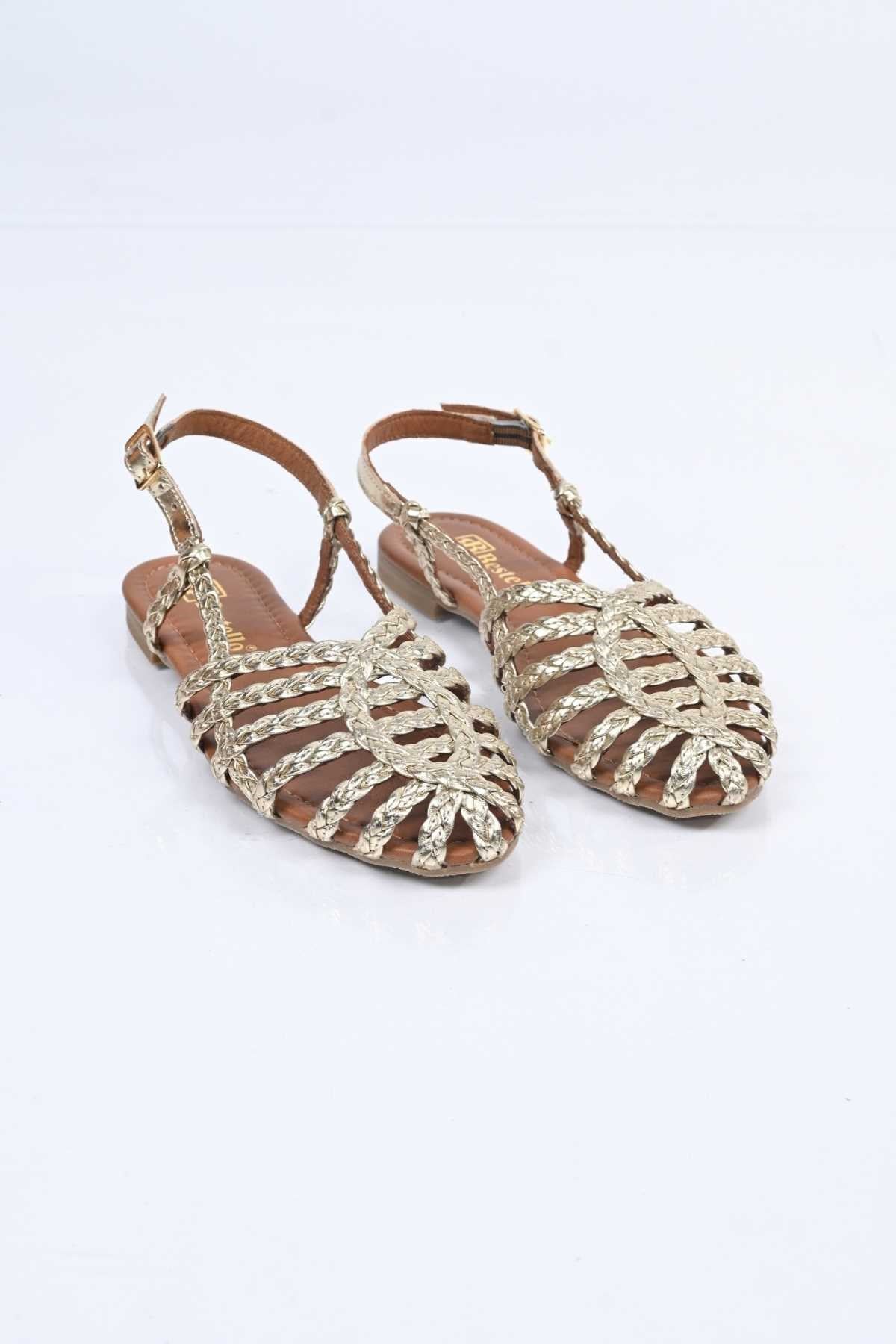 Bestello Braided TPU Sole Genuine Leather Backless Sandals 344-114-251607 Women's Sandals