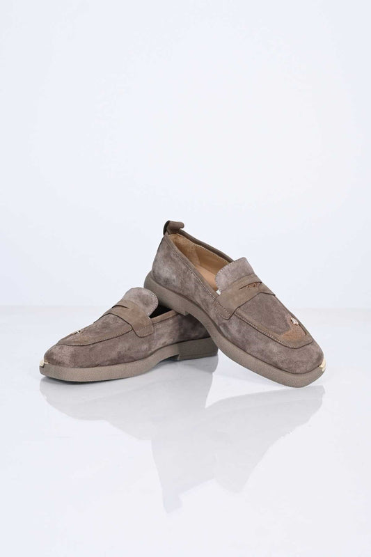 Bestello Genuine Leather Loafer with Buckle Detail, Thermo Sole, Slip-On, 338-7082 Women's Shoes
