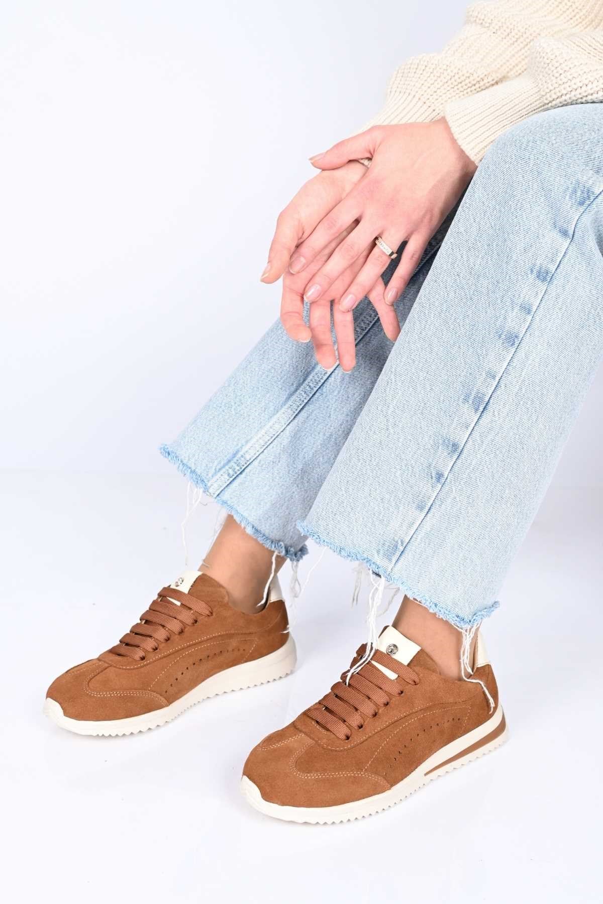 Bestello Lace-Up EVA Sole Genuine Leather Sneakers 338-7110 Women's Shoes