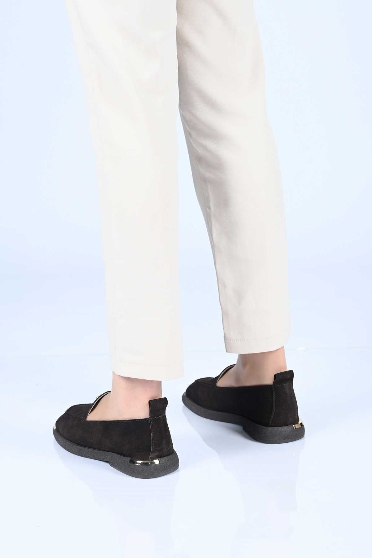 Bestello Slip-On Loafer with Buckle Detail, Thermo Sole, Genuine Leather, 338-7086 Women's Shoes
