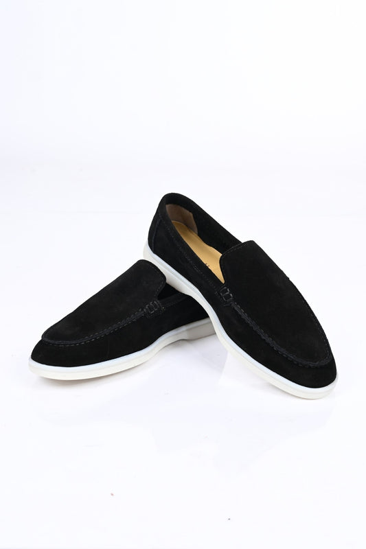 Bestello Slip-On Genuine Leather Loafers with Rubber Sole 028-2000 Men's Shoes