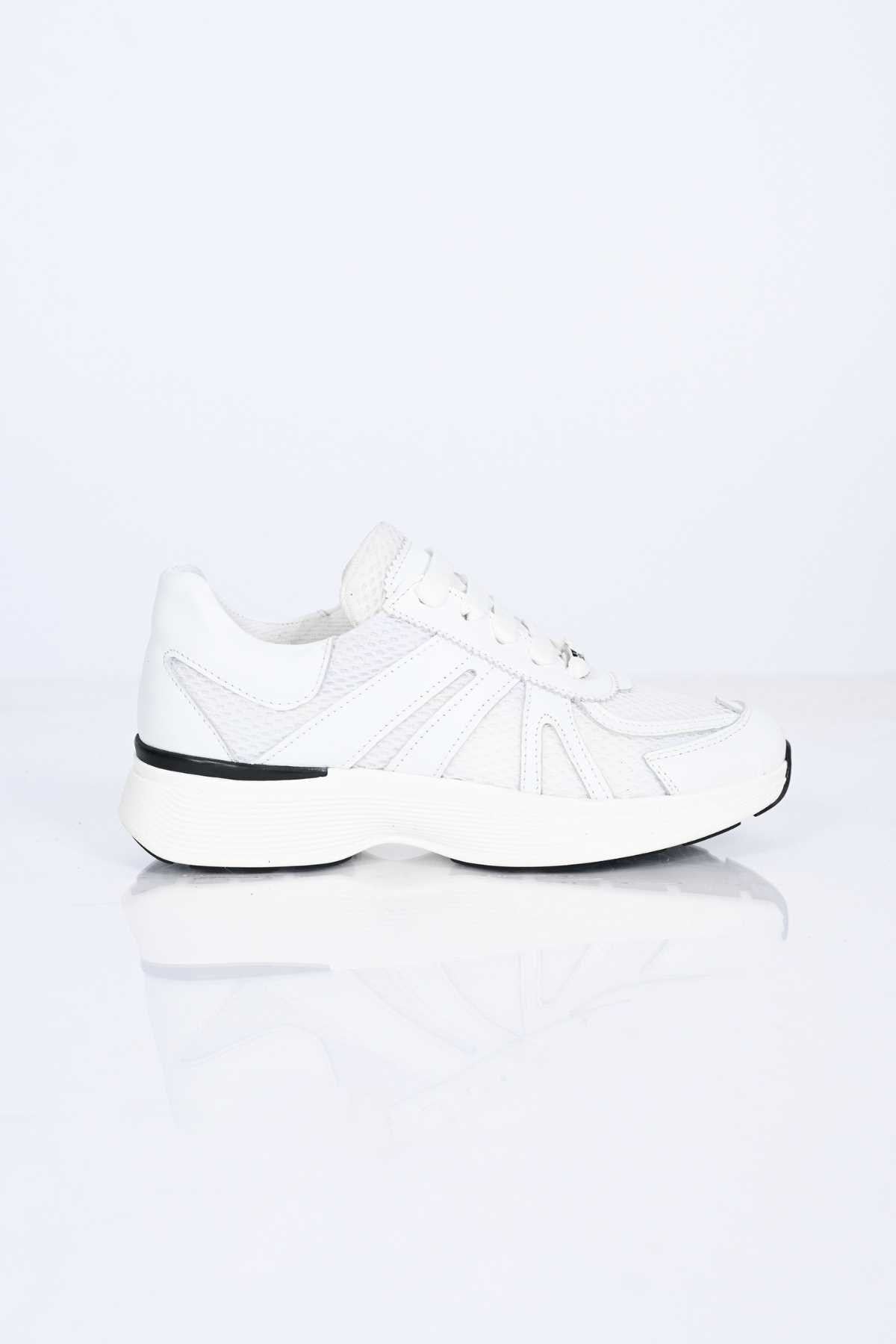 Bestello Lace-Up Thermo Sole Textile Genuine Leather Sneakers 338-7106 Women's Shoes