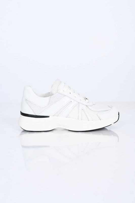 Bestello Lace-Up Thermo Sole Textile Genuine Leather Sneakers 338-7106 Women's Shoes