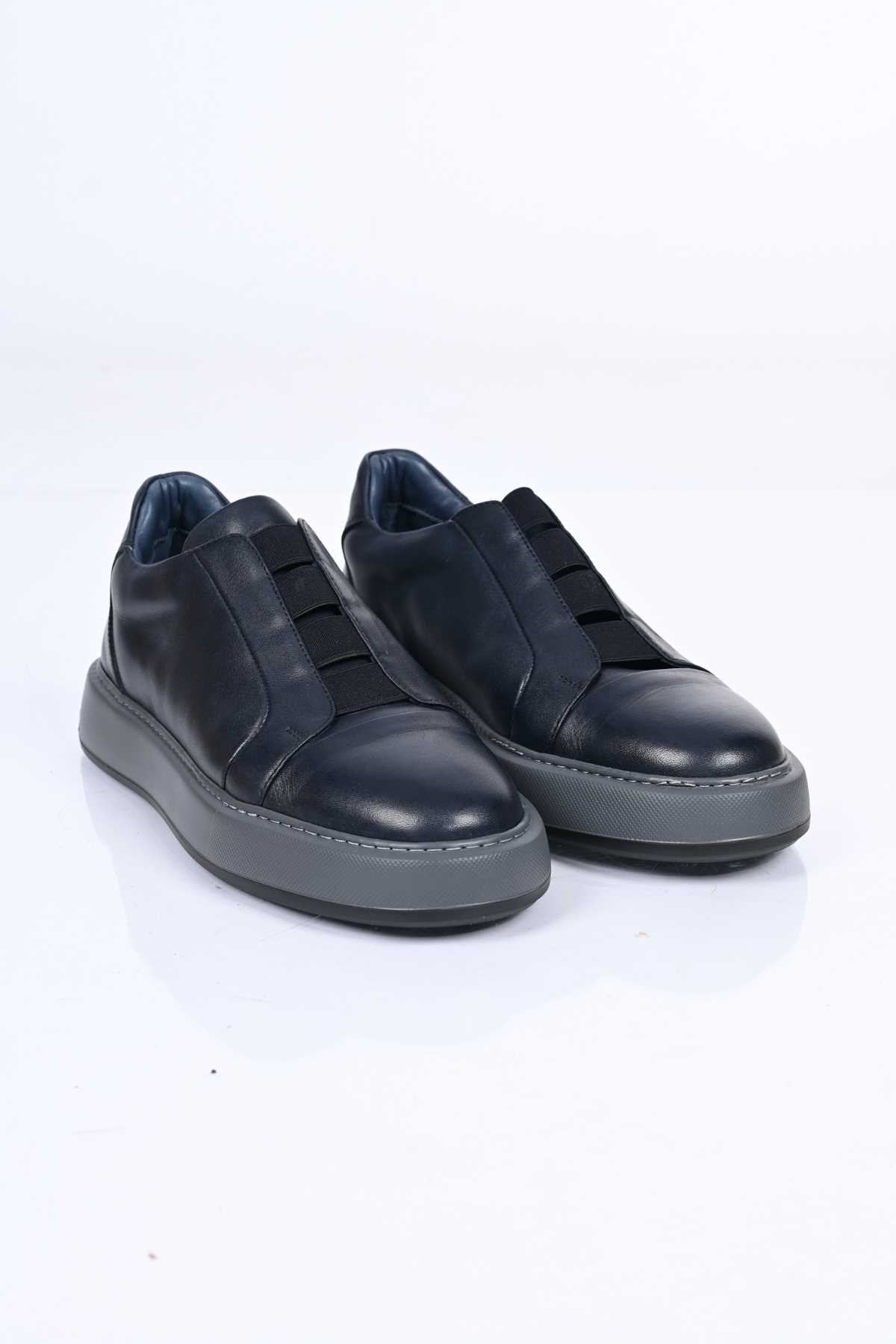Bestello Slip-On Elastic EVA Sole Genuine Leather Sneakers 174-1982 Men's Shoes