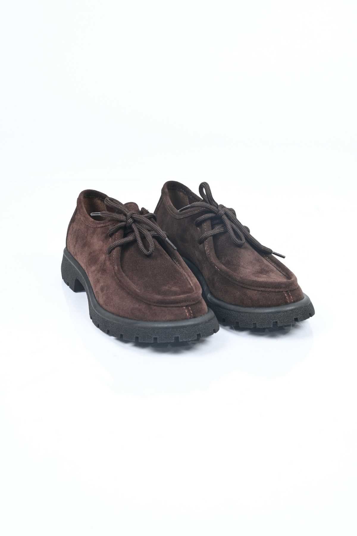 Bestello Lace-Up Genuine Leather Loafers with Thermo Sole 345-4247 Women's Shoes