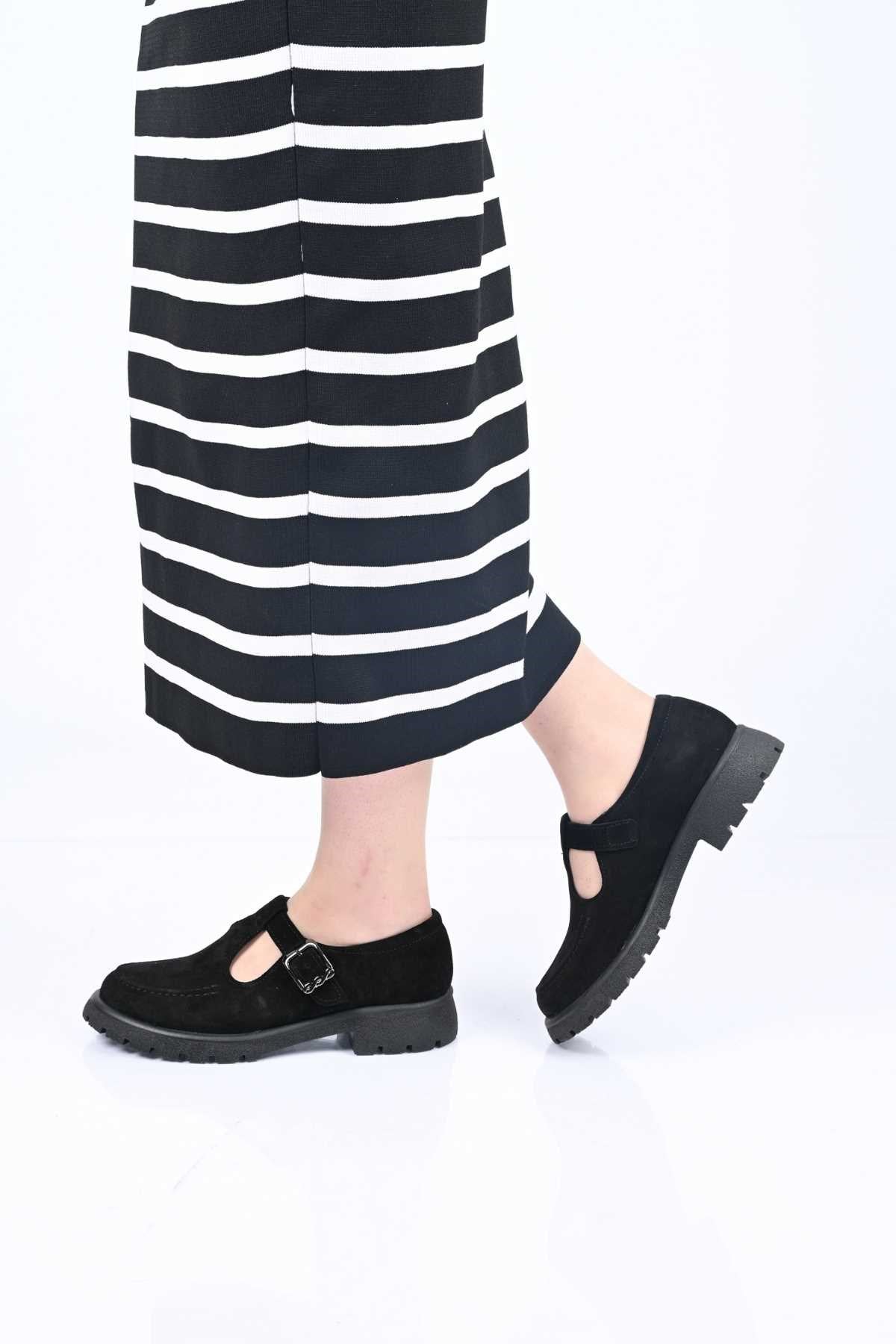 Bestello Slip-On with Belt Buckle, Thermo Sole, Genuine Leather Casual 345-4223 Women's Shoes
