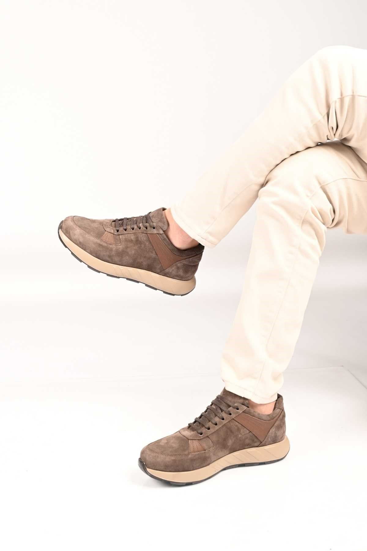 Bestello Lace-Up Genuine Leather Sneakers with EVA Sole 172-64198 Men's Shoes