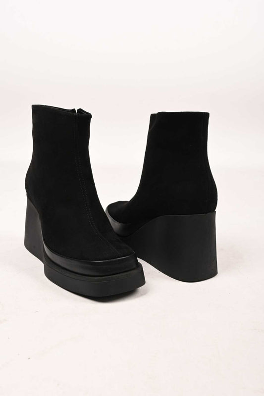 Bestello Slip-On Zip-Up Genuine Leather Wedge Heel Boots with Thermo Sole 336-01196 Women's Boots