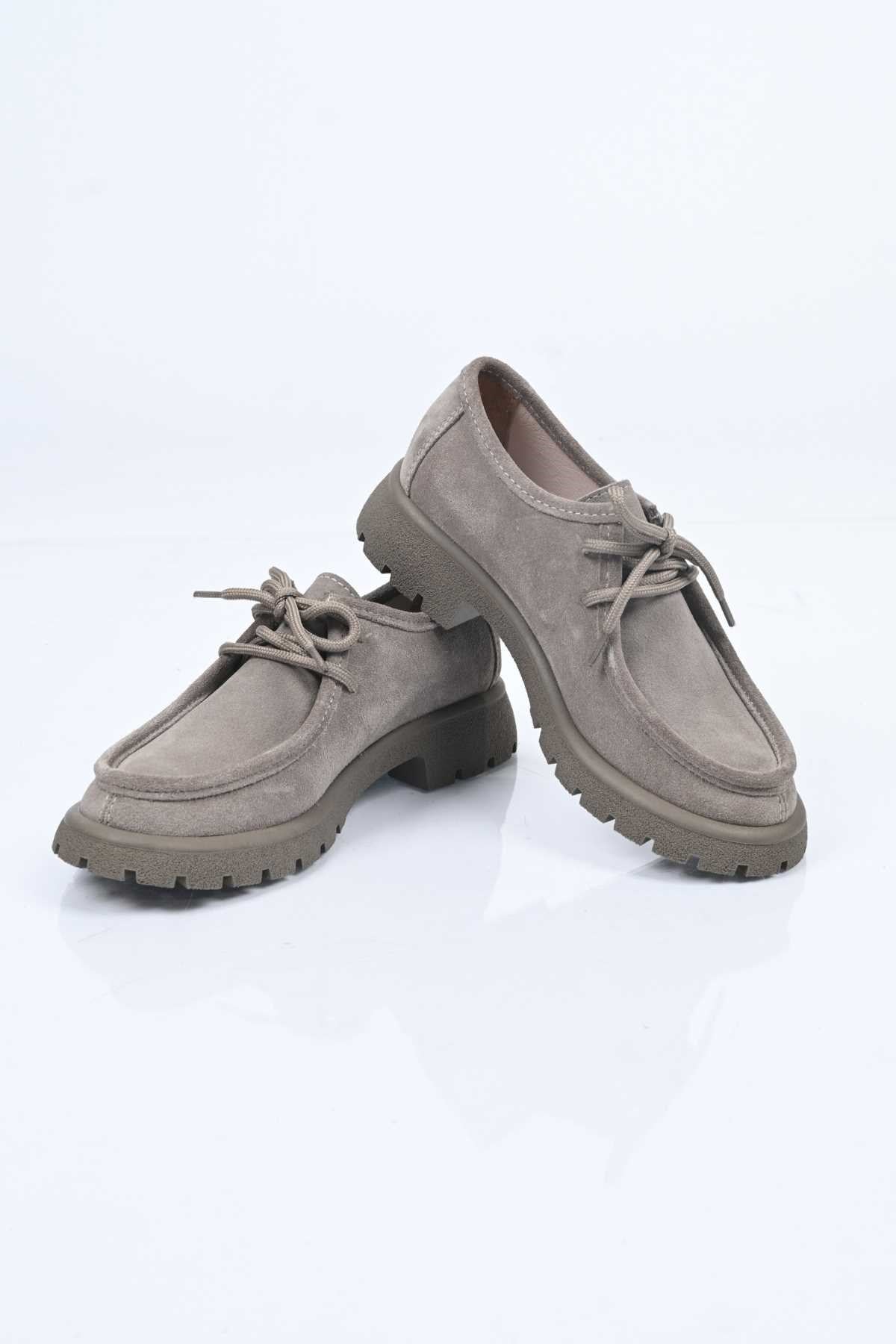 Bestello Lace-Up Genuine Leather Loafers with Thermo Sole 345-4247 Women's Shoes