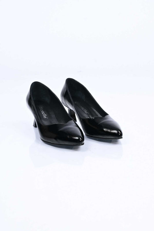 Bestello Genuine Leather Slip-On Shoes with Neolite Sole and Thin Heel 342-526 Women's Shoes