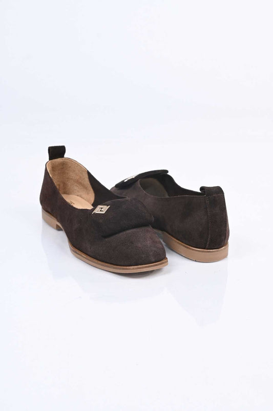 Bestello Genuine Leather Ballet Flats with Buckle, Laceless, Jurdan Sole 343-089-110 Women's Shoes