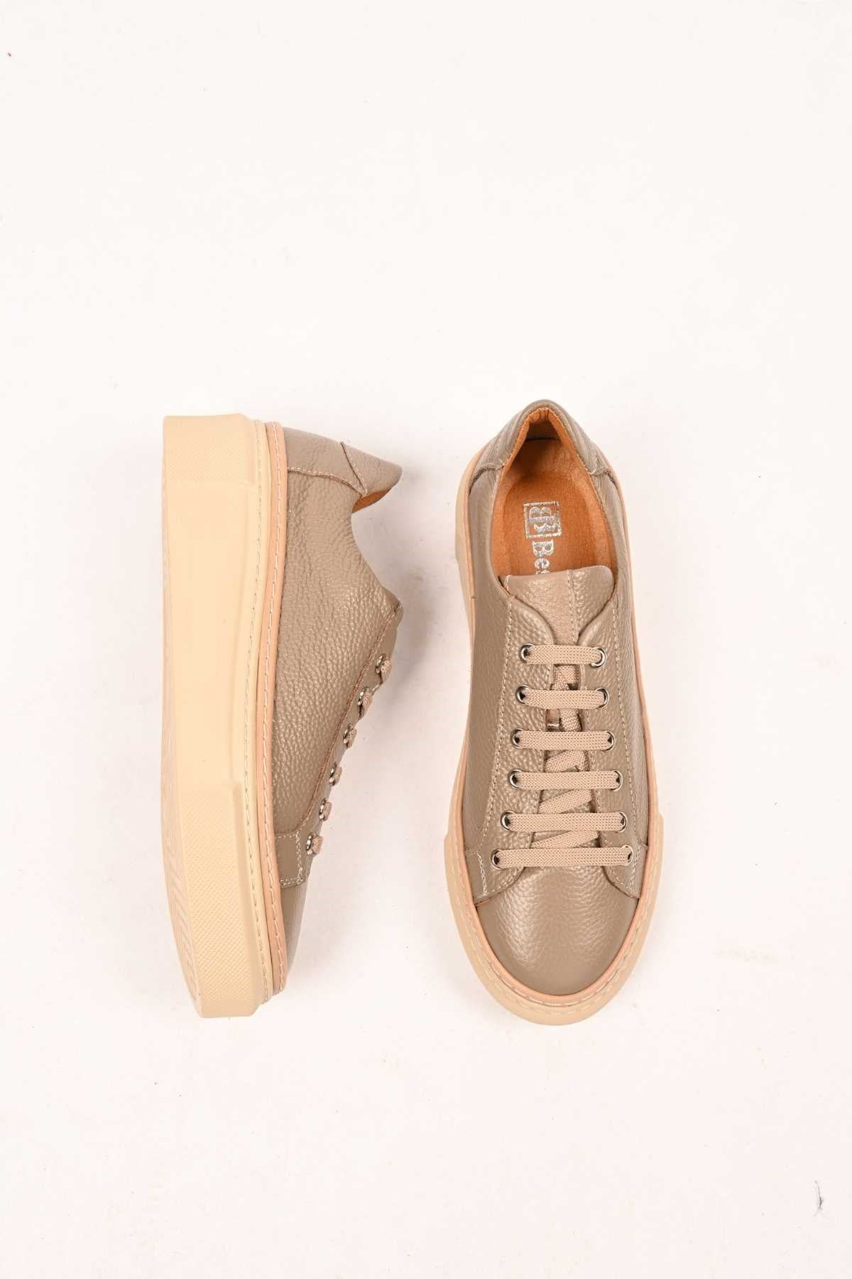 Bestello Lace-Up Genuine Leather Casual Women's Shoes with Poly Sole 334-5022-09 Women's Shoes