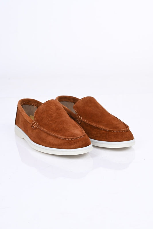 Bestello Slip-On Genuine Leather Loafers with Rubber Sole 028-2000 Men's Shoes