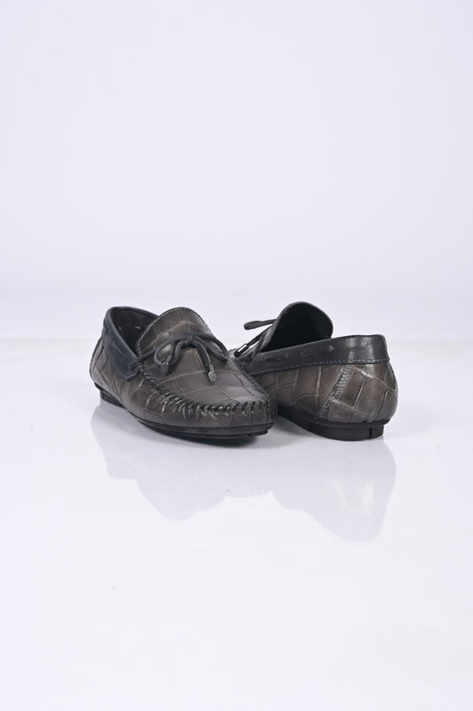 Bestello Slip-On Loafers with Bow, Genuine Leather, Polyurethane Sole, Model 028-2068-26Y Men's Shoes