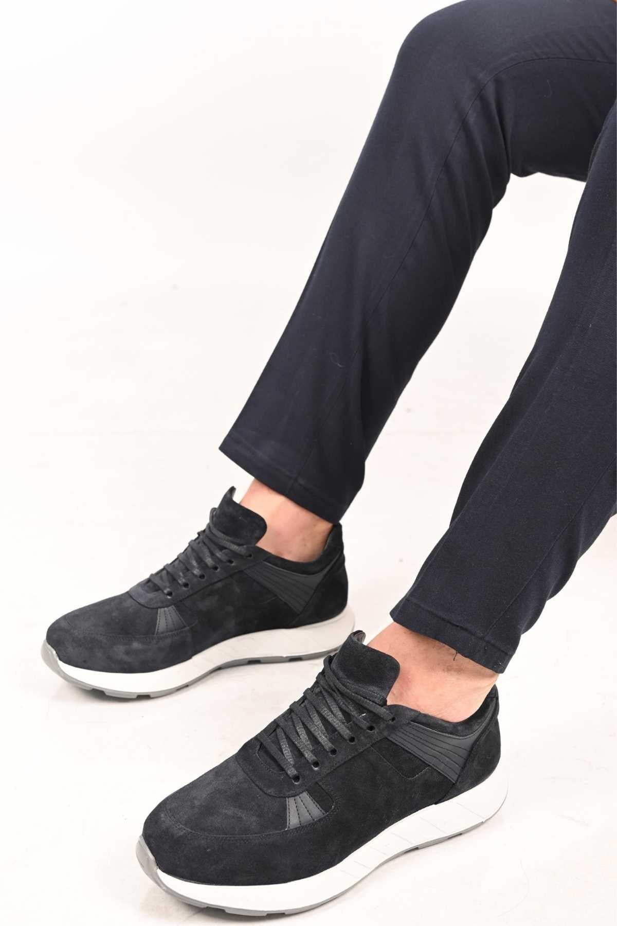 Bestello Lace-Up Genuine Leather Sneakers with EVA Sole 172-64198 Men's Shoes