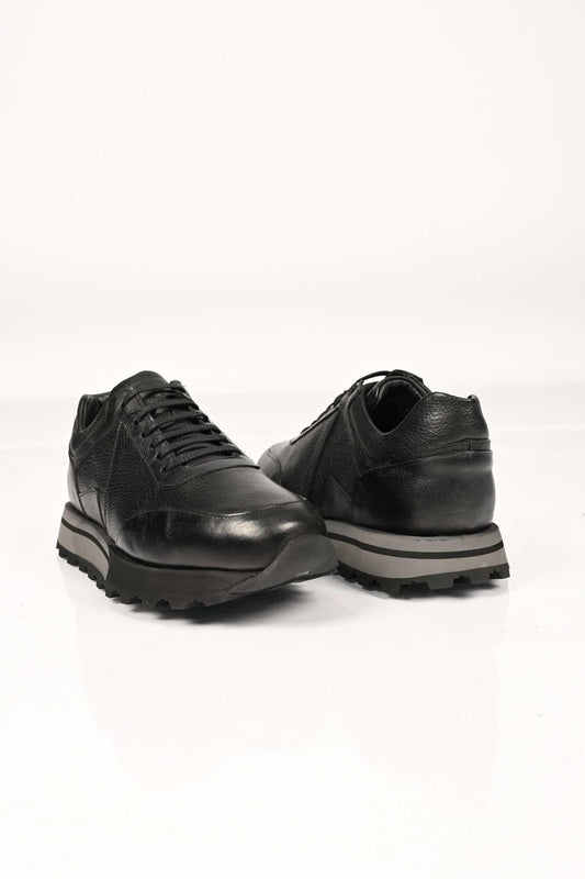 Bestello Lace-Up Genuine Leather Sneakers with EVA Sole 172-64176 Men's Shoes