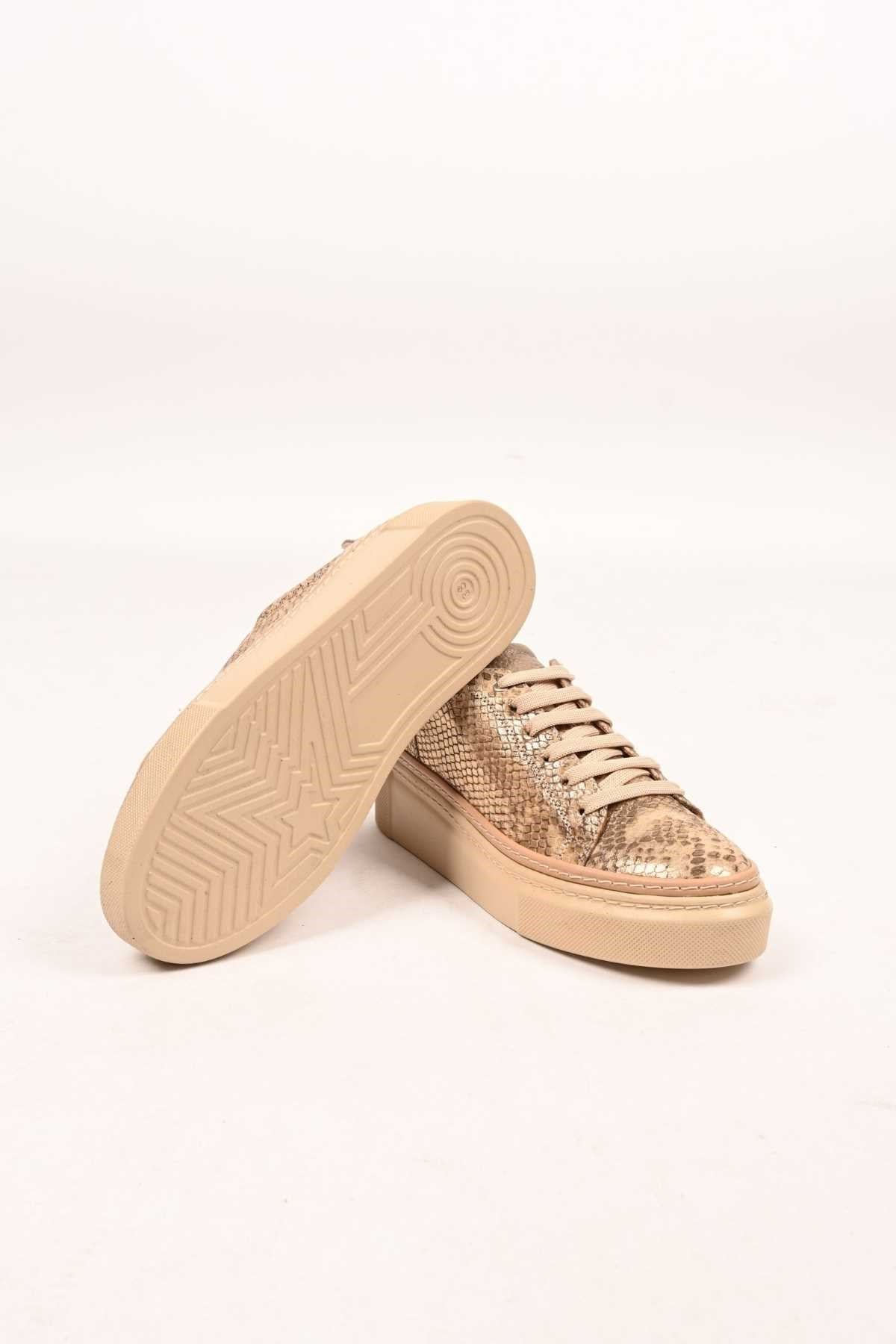 Bestello Lace-Up Genuine Leather Casual Shoes with Polyurethane Sole 334-5022-39 Women's Shoes
